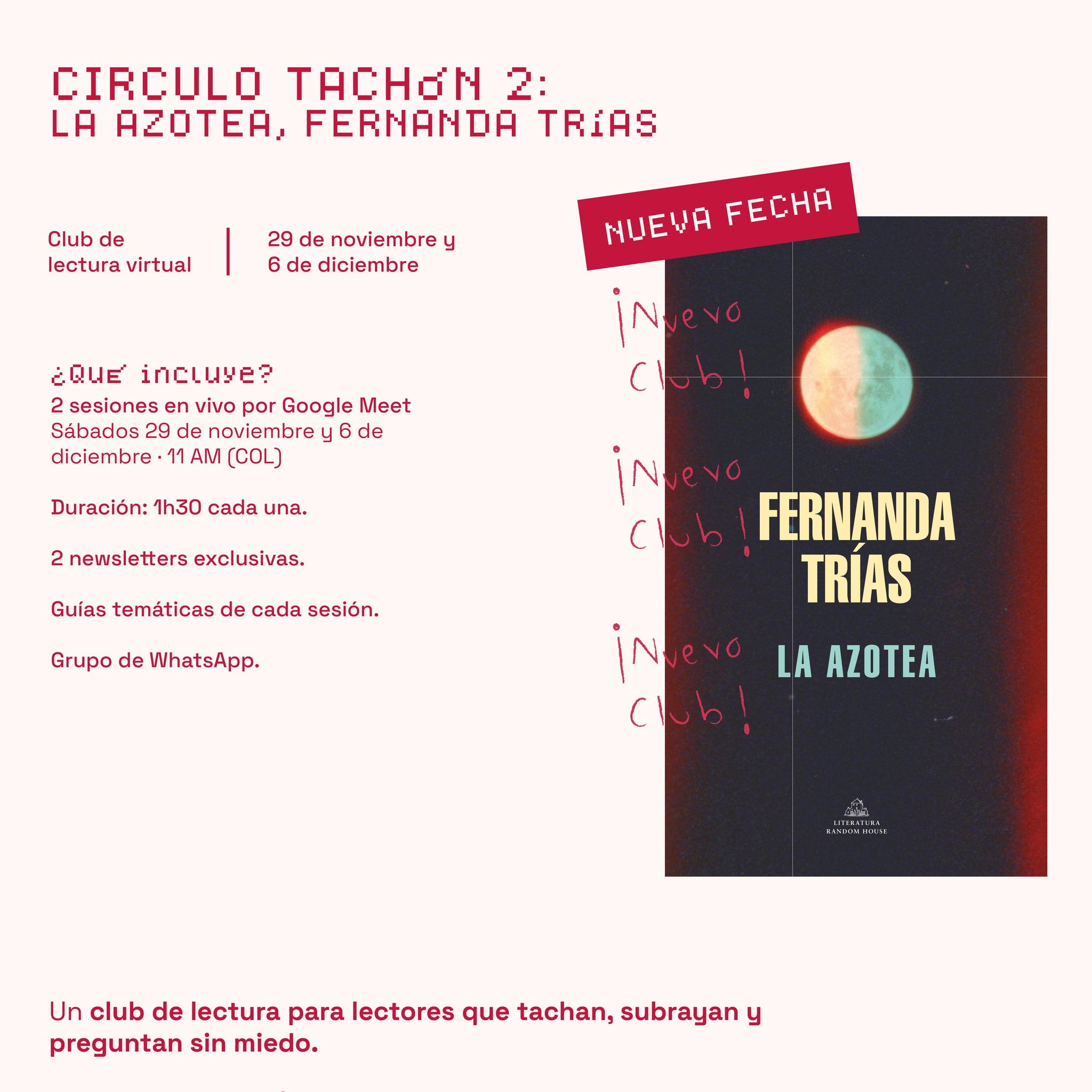 Círculo TACHÓN - La azotea de Fernanda Trías