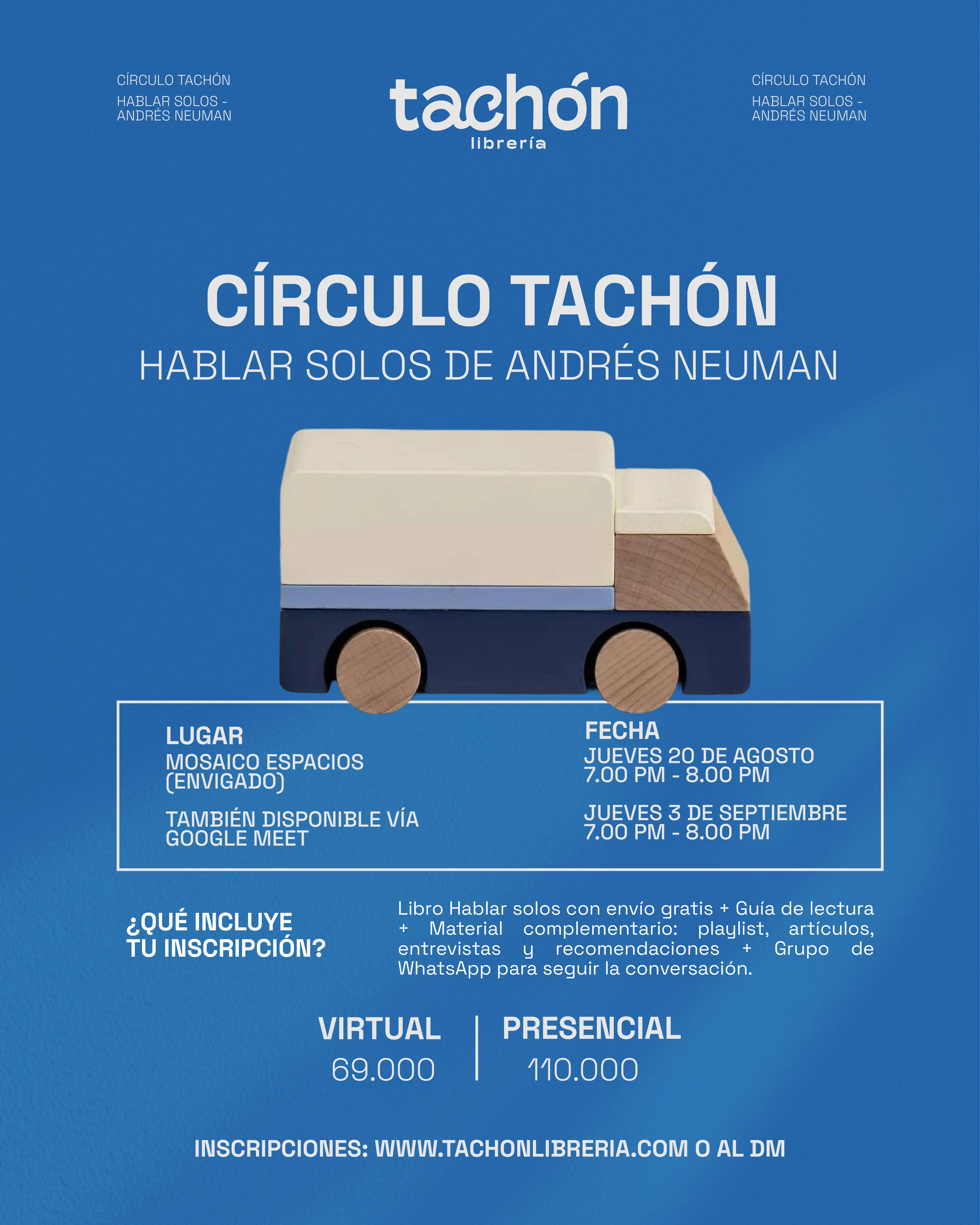 Círculo TACHÓN - Hablar solos de Andrés Neuman